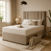 Austin Floor Standing Upholstered Divan Bed - Divan Beds with Headboard - Midas Beds